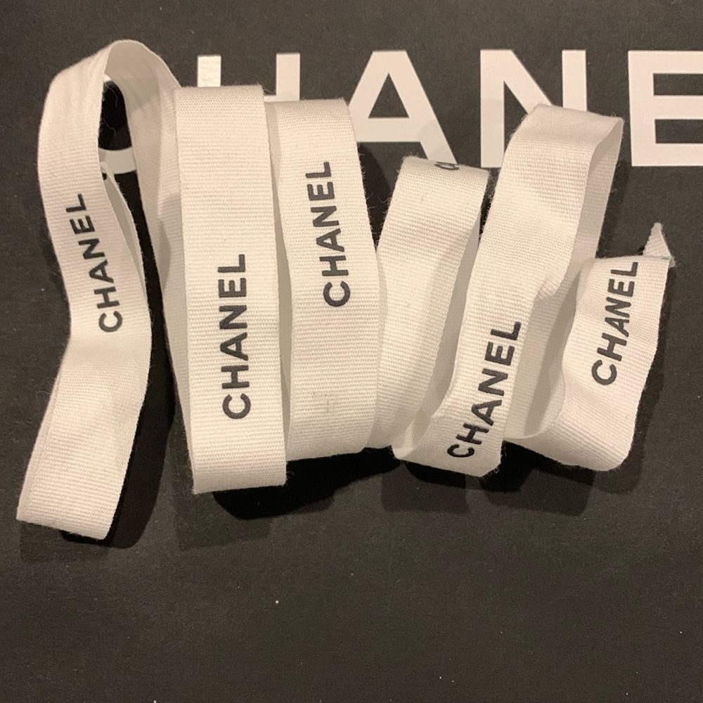 Chanel white ribbon